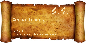 Oprea Imbert névjegykártya